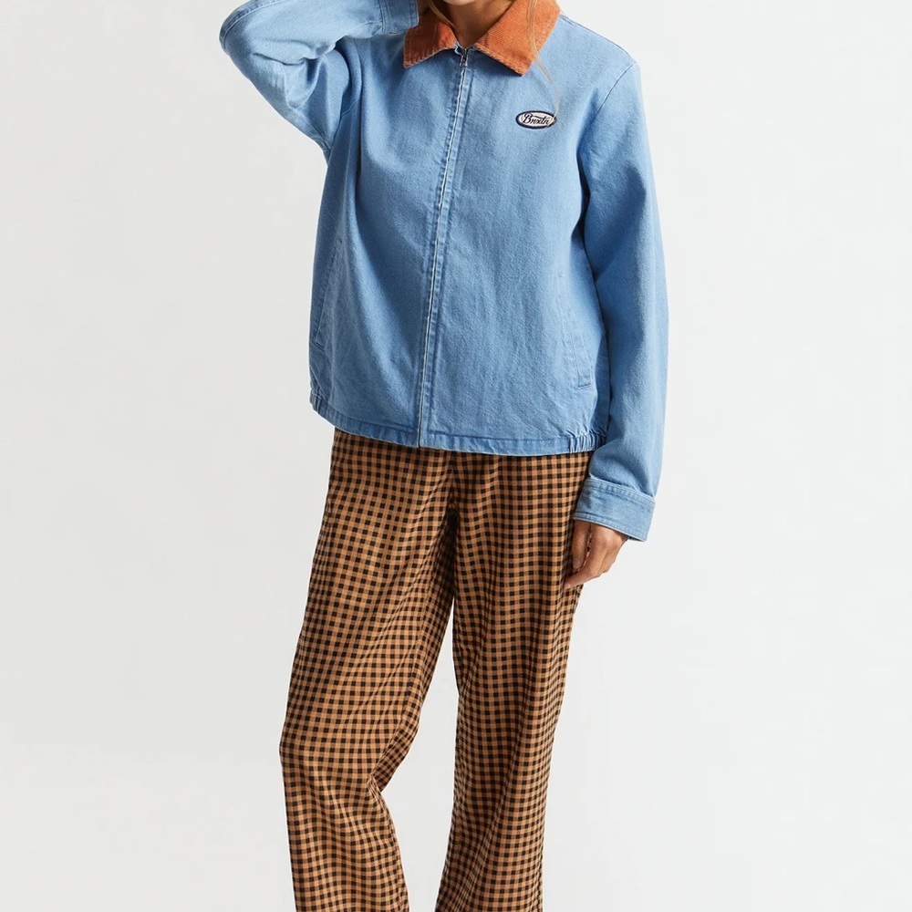 Brixton Blue and Brown Bomber Jacket